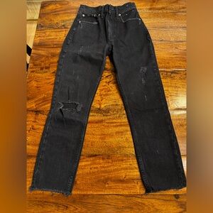 Abercrombie and fitch black cropped jeans size 000